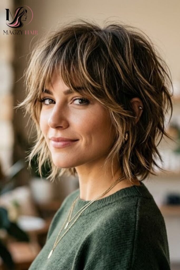 Short Shag with Heavy Layering Throughout