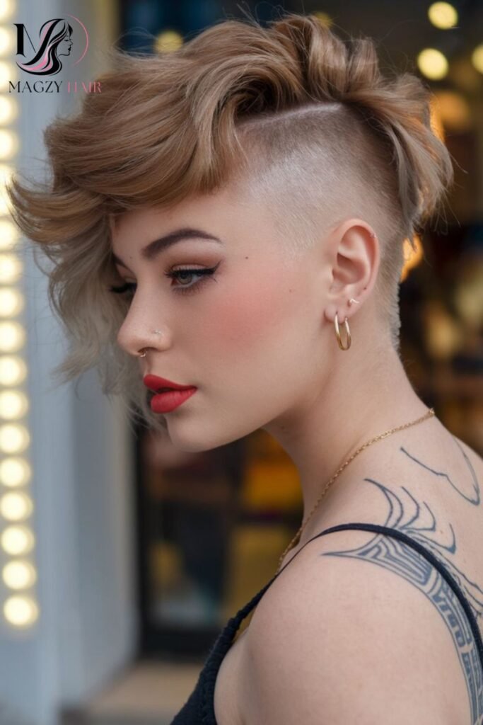 Short Layered Cut with Undercut Detailing