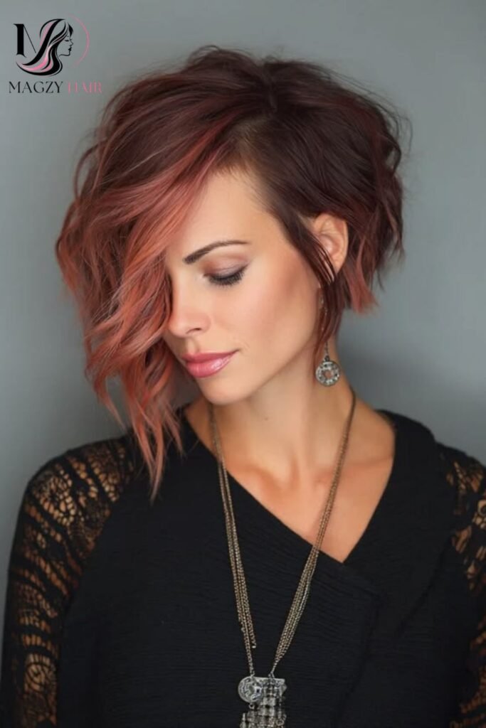 Asymmetrical Layered Cut for Thick Hair