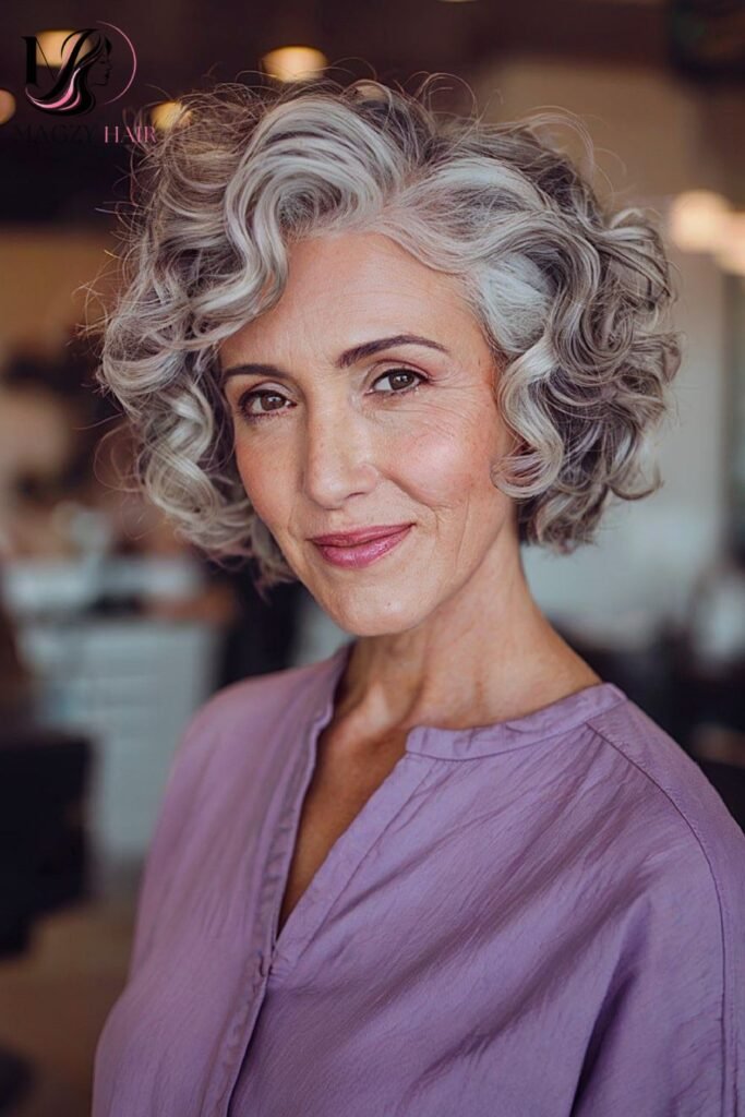 Curly Bob for Women Over 50: Movement and Manageability