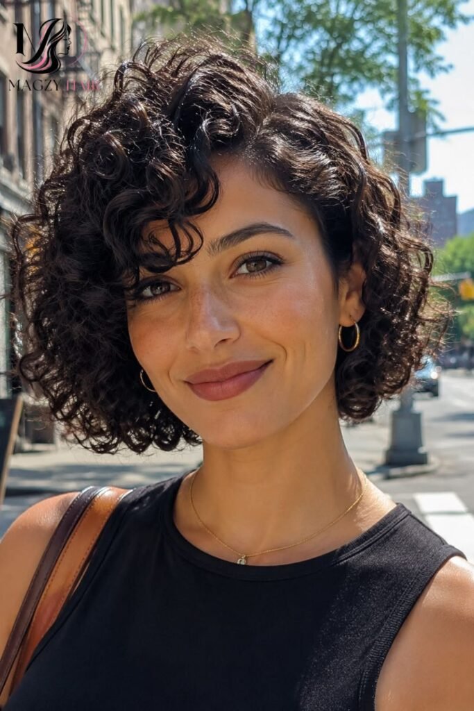 Short Curly Bob for Manageable Definition