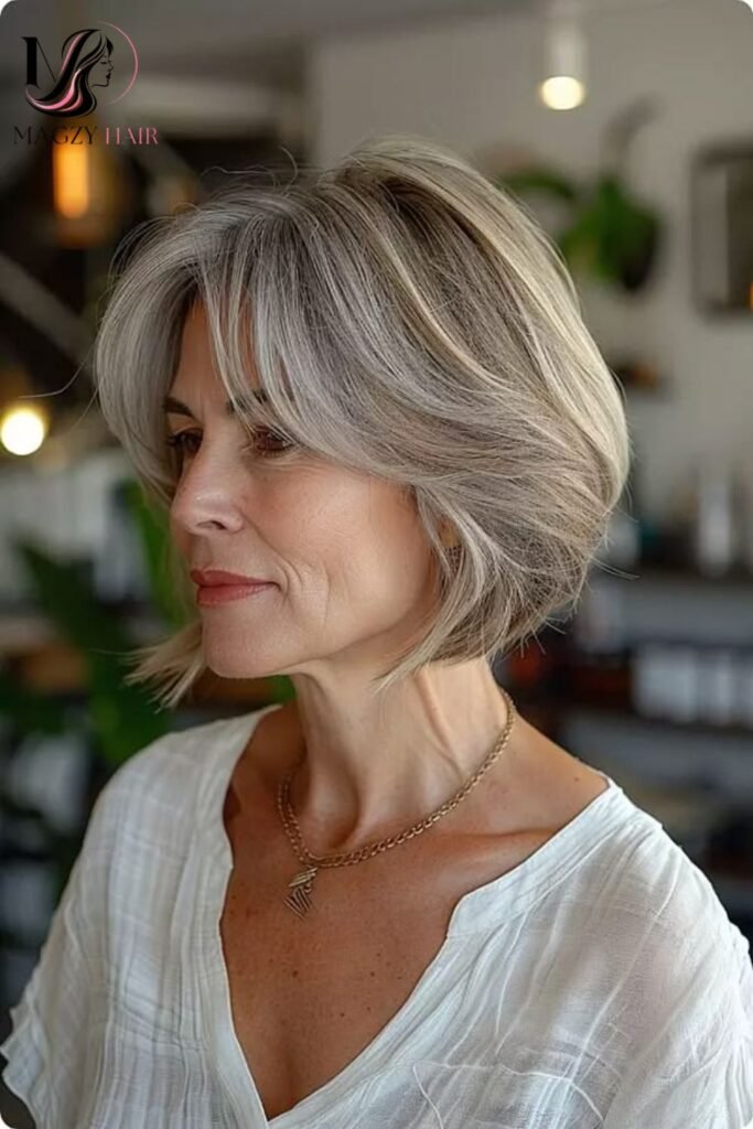 Soft Layered Bob for Gentle Movement