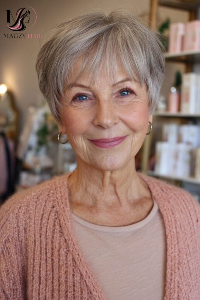 Pixie With Soft, Face Framing Bangs