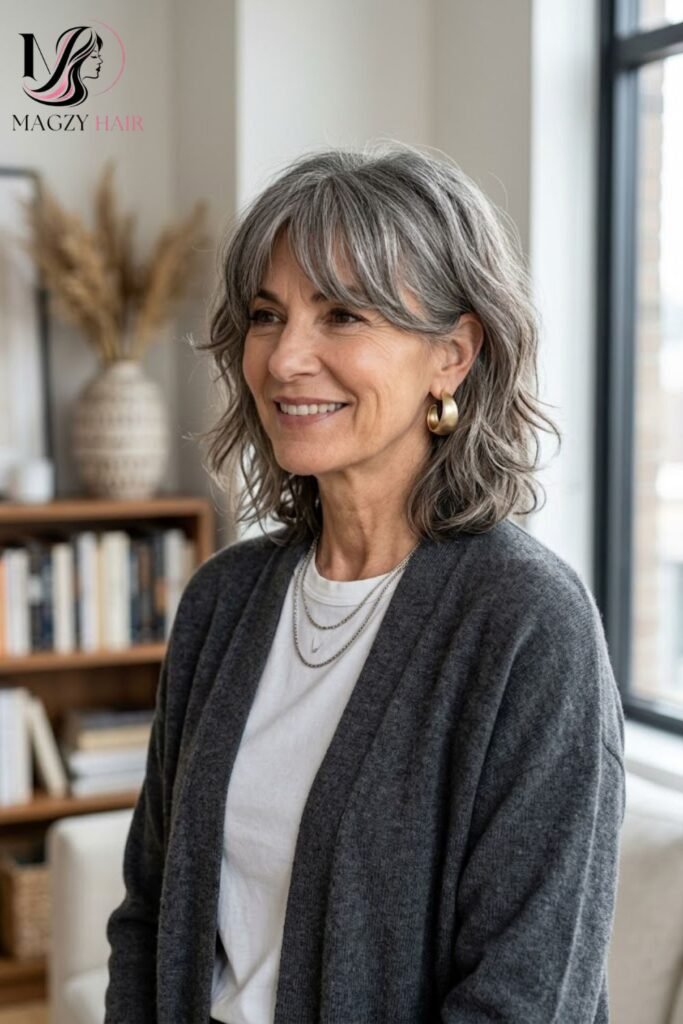 Modern Shag With Curtain Bangs