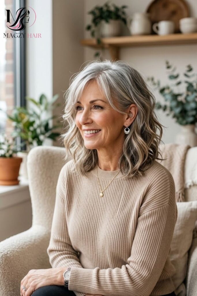 Textured Lob With Face Framing Layers
